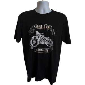 Unknown M Biker Graphic T-Shirt Black Regular Fit